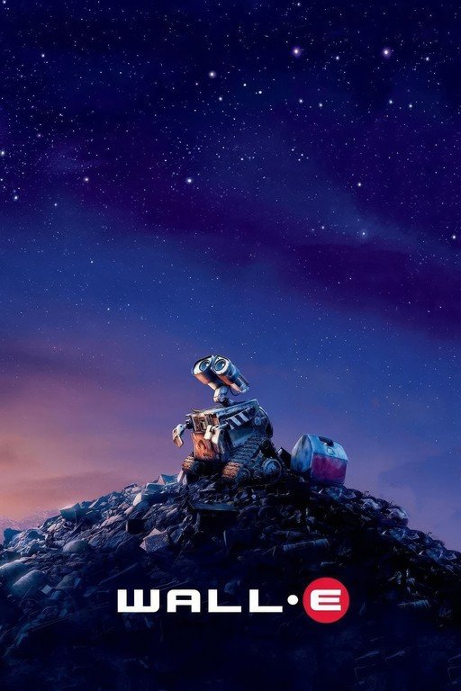 WALL-E Robot on Trash Heap Under Starry Sky