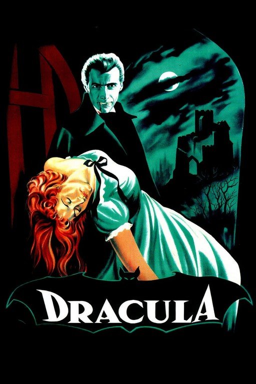 Dracula Movie Poster with Vampire and Damsel