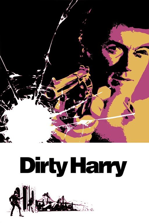 Dirty Harry Movie Poster with Clint Eastwood and Gun