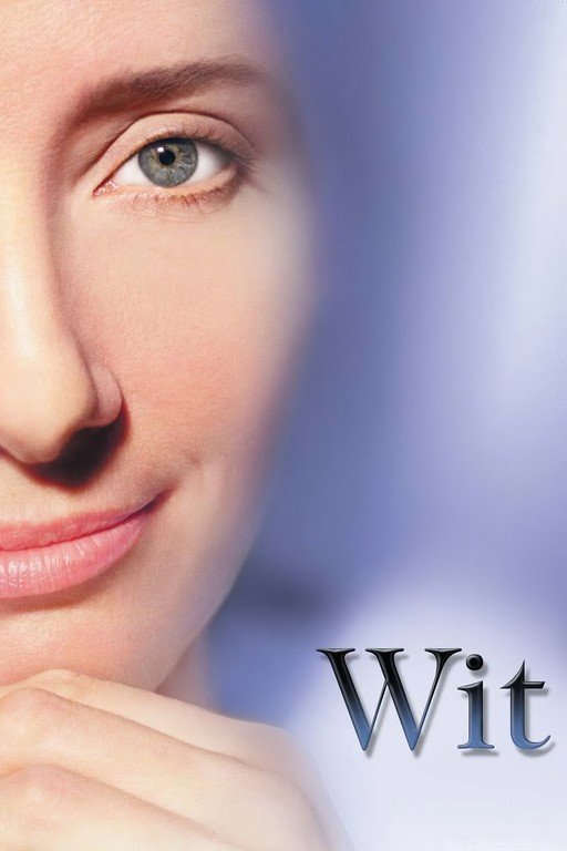 Close-up of Woman's Face with "Wit" Title