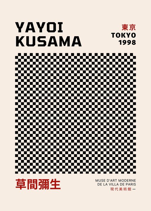 Yayoi Kusama Tokyo 1998 Exhibition Poster