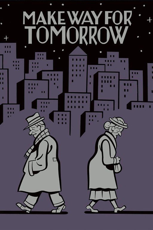 Make Way for Tomorrow - Art Deco Cityscape with Elderly Couple