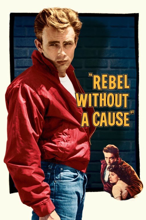 Rebel Without a Cause Movie Poster with James Dean