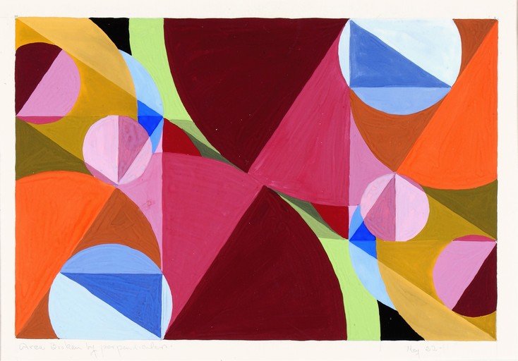 Abstract Geometric Composition with Circles and Triangles