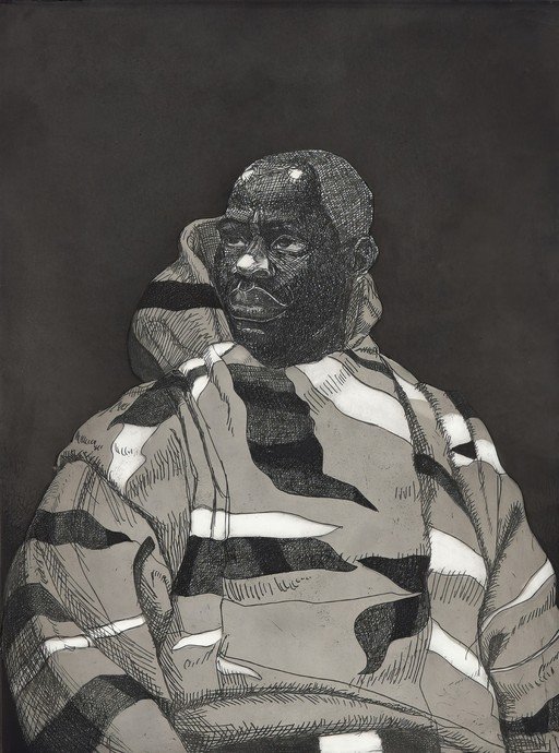 Portrait of a Man in a Camouflage Hoodie