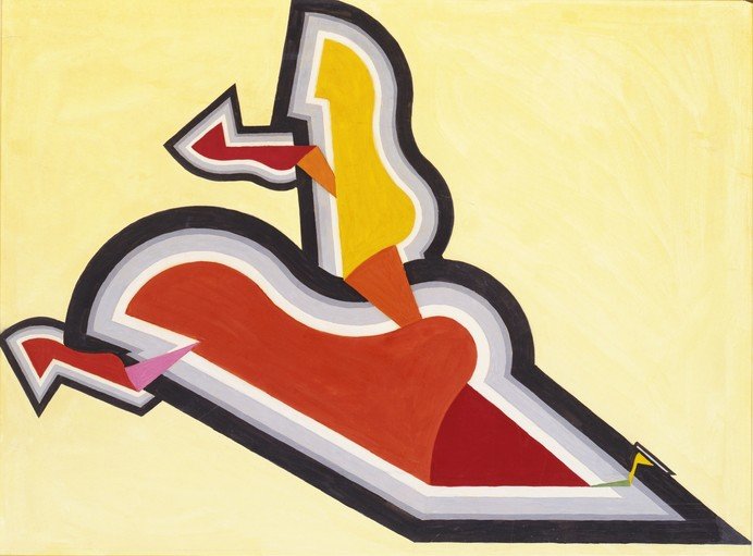 Abstract Representation of a Horse and Rider