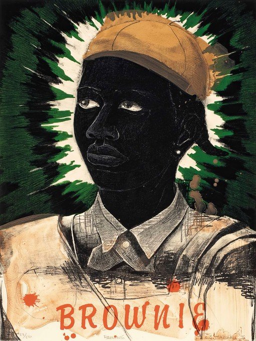 Portrait of a Young Person with "Brownie" Text
