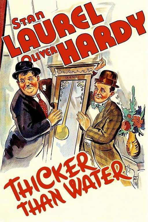 Thicker Than Water Laurel and Hardy Movie Poster