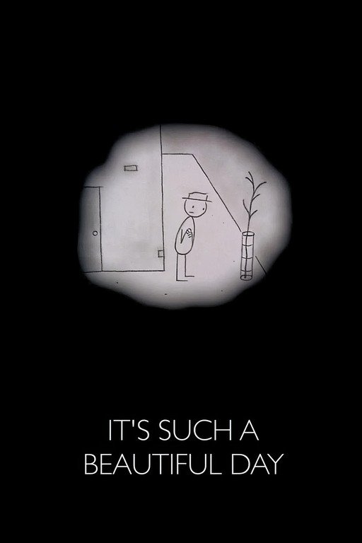 Stick Figure in Hat and Plant with Text