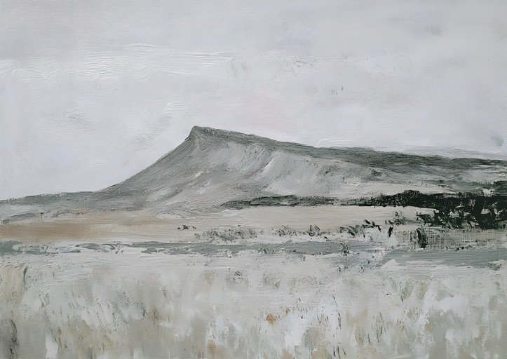 Abstract Mountain Landscape Painting