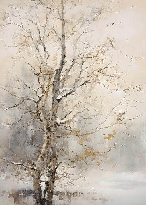 Bare Tree in Soft Winter Light