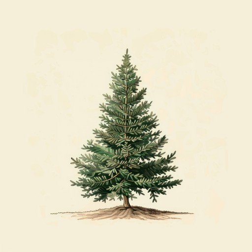 Vintage Illustration of a Spruce Tree