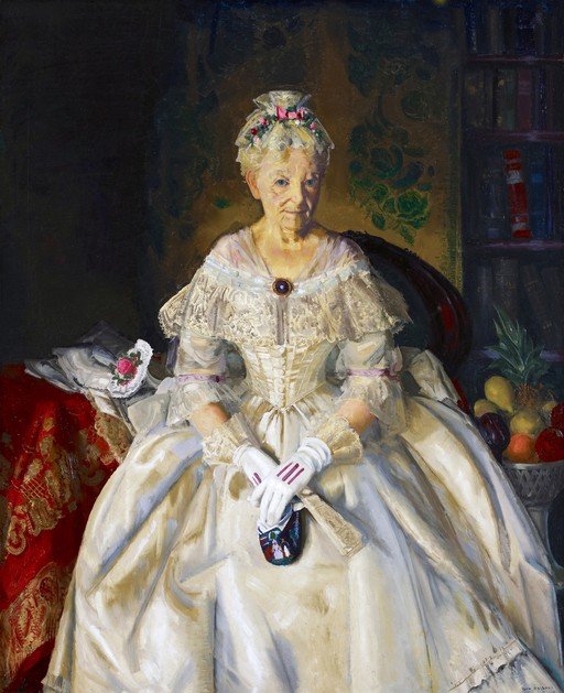 Portrait of an Elderly Woman in a Gown